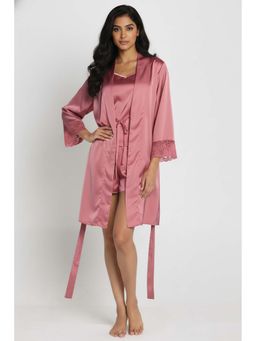 Zivame - Luxe Satin Sleep Nightsuit - Rosette