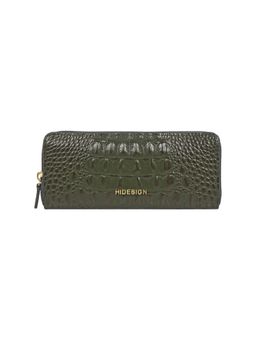 Hidesign - ANGARA W2(RF) SB Women's Emerald Baby Croco Leather Zip Wallet