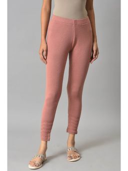 W - Pink Solid Leggings