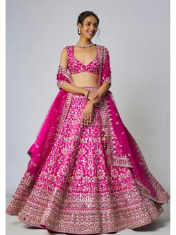 Gopi Vaid - Krshnavi Pink Lehenga with Blouse and Dupatta