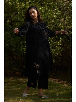 Raas By Ekta - Black Palm Kurta with Pant