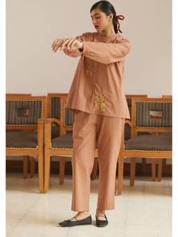 Raas By Ekta - Brown Tiger Co-Ord Set