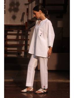 Raas By Ekta - White Koi Co-Ord Set