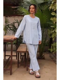Raas By Ekta - Blue Mist Co-Ord Set