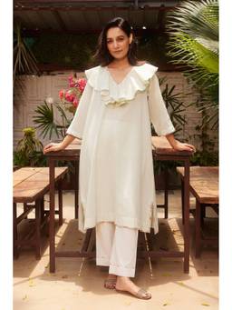 Raas By Ekta - Green Misty Mint Kurta with Pant