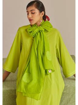 Raas By Ekta - Green Bohemian Blossoms Co-Ord Set