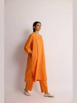 Raas By Ekta - Orange First Light Kurta with Pant