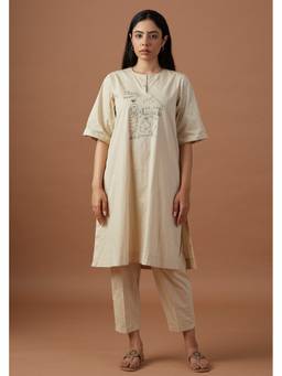 Raas By Ekta - Off White Tia and Her Hut Kurta with Pant