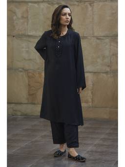 Raas By Ekta - Black Aura Of Retro Glam Kurta Set