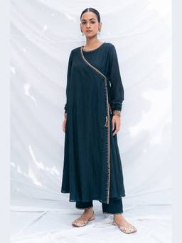 Raas By Ekta - Navy Blue Jashne Bahar Kurta and Pant