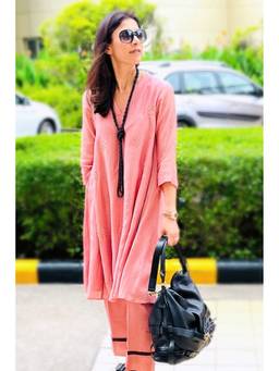 Raas By Ekta - Pink-Wild Onion Kurta and Pant