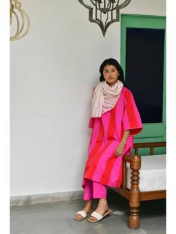 Raas By Ekta - Red Wings Unfurl Kurta and Pant