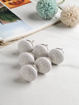 De Maison Decor - Off White Cressa Knob (Pack of 6)