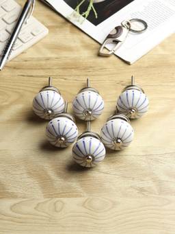 De Maison Decor - Blue Estoria Knob (Pack of 6)
