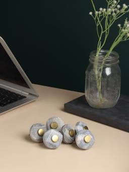 De Maison Decor - Grey Slate Marble Knob (Pack of 6)