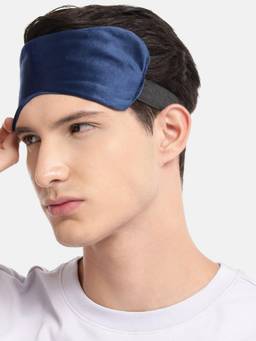 Teakwood - Unisex Blue Solid Eye Mask