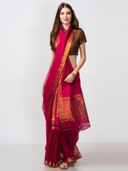 Fabindia - Cotton Mangalgiri Loom Border Sari