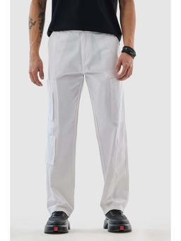 Snitch - White Regular Fit Cargo Pant