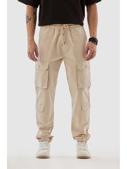 Snitch - Beige Regular Fit Joggers