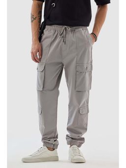 Snitch - Light Grey Regular Fit Joggers