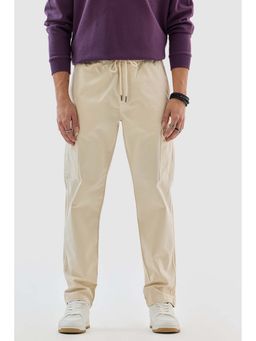 Snitch - Cream Relaxed Fit Cargo Pant