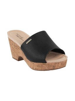MODARE - Black Solid-plain Open Toe