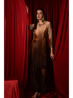 LAALZARI - Brown Ombre Kurta Co-Ord (Set of 2)