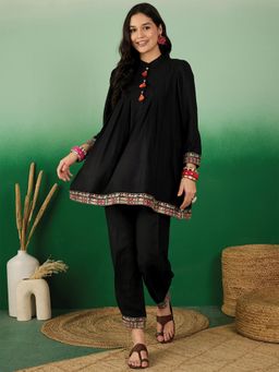 Gahan - Womens Designer Black Trendy Stylish Co-Ord Set