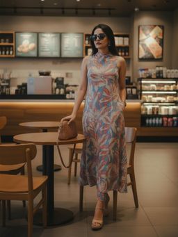 Gahan - Womens Blue Viscose Rayon Straight Printed Kurta with Pant