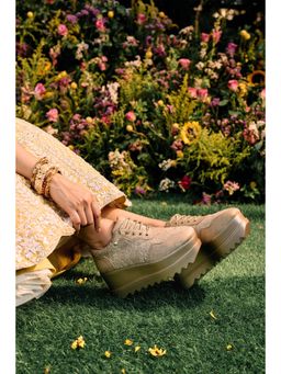 Anaar - Gold Memsahib Wedge Sneakers