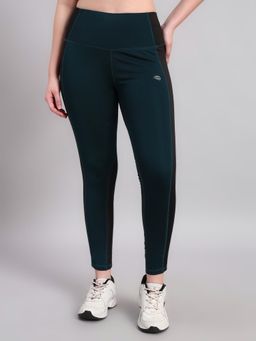 CLOTHWIK - High-Rise Ankle-Length Gym Tights - Green