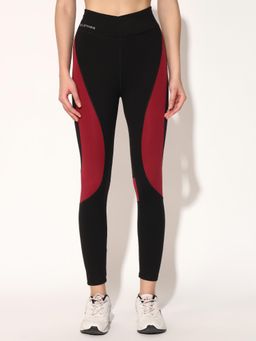 CLOTHWIK - Women High Waist Overlap Tights - Black