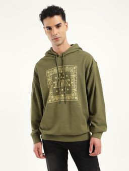 Levi's - Mens Solid Green Hoodie