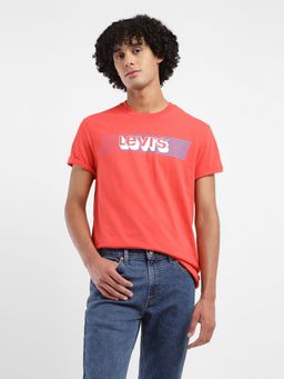 Levi's - Mens Printed Red Crew Neck T-Shirt