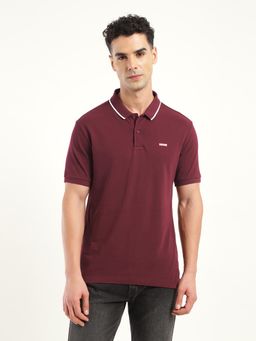 Levi's - Mens Wine Solid Polo T-Shirt