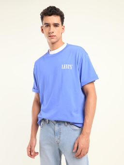 Levi's - Mens Blue Printed Loose Fit T-Shirt