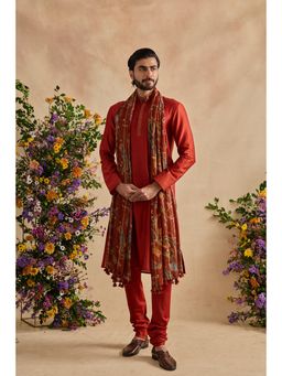 KALISTA - Aarush Maroon Kurta with Churidar and Stole