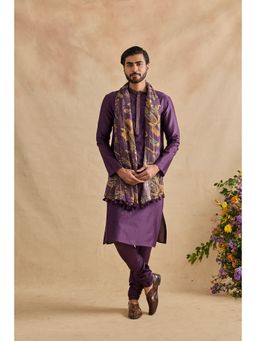 KALISTA - Aarush Purple Kurta with Churidar and Stole