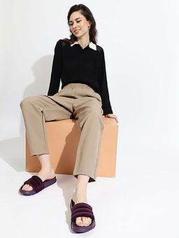 Chupps - Women Purple Cloud Cozy Sliders