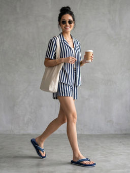 Chupps - Women Navy Blue Stead Flipflops