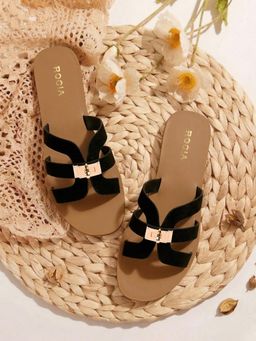 ROCIA - By Regal Black Women Stylish Flats