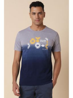 Allen Solly - Men Navy Print Crew Neck Printed T-Shirt