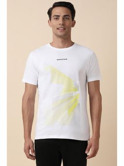 Allen Solly - Men White Print Crew Neck Printed T-Shirt