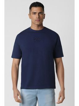 Van Heusen - Men Navy Printed Crew Neck T-Shirt