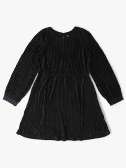 GAP - Black Self Design A-Line Dress