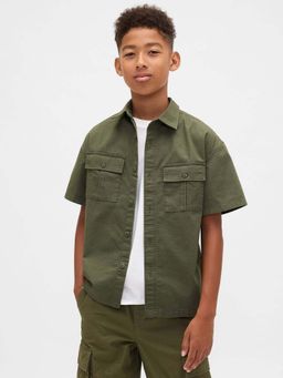 GAP - Olive Solid Relaxed Shirt