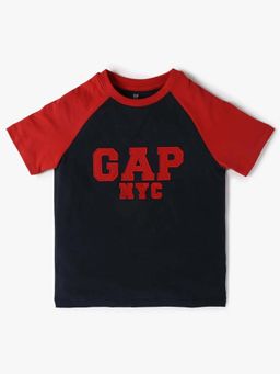 GAP - Navy Blue Colorblock Relaxed T-Shirt