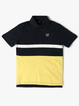 GAP - Navy Blue Colorblock Relaxed Polo T-Shirt