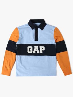 GAP - Blue Colorblock Relaxed Polo T-Shirt