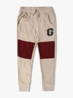 GAP - Beige Colorblock Relaxed Joggers